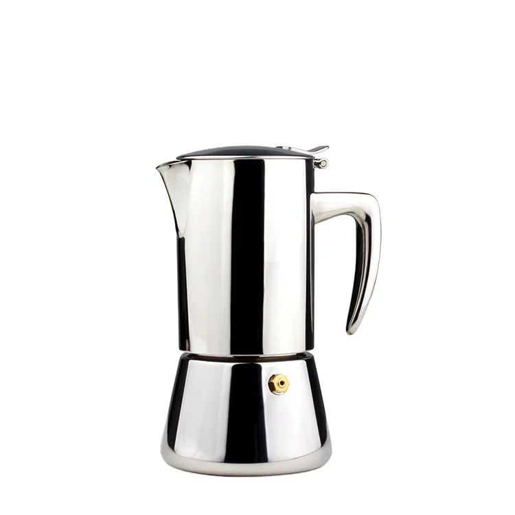

Portable concentrated filter coffee machine leak-proof spout double-layer thickened 304 stainless steel mocha pot