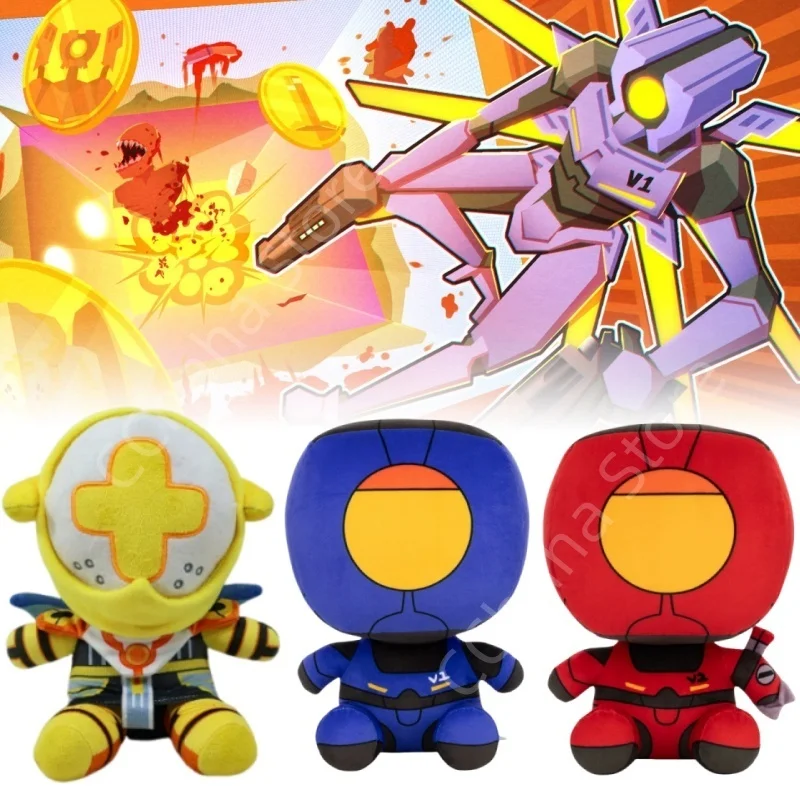 

Новая игра Ultrakill Plush V1 V2 Ultrakill Plush Merch Мягкая аниме-кукла Игрушка Милый мультяшный робот Plushie Соберите подарок для ребенка