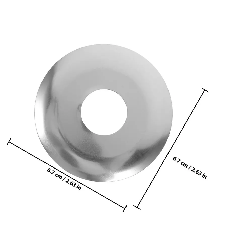 10Pcs Stainless Steel Fire Sprinkler Head Cover Plate Decorative Protective Flange Replacement Pipe Sprinkler Parts