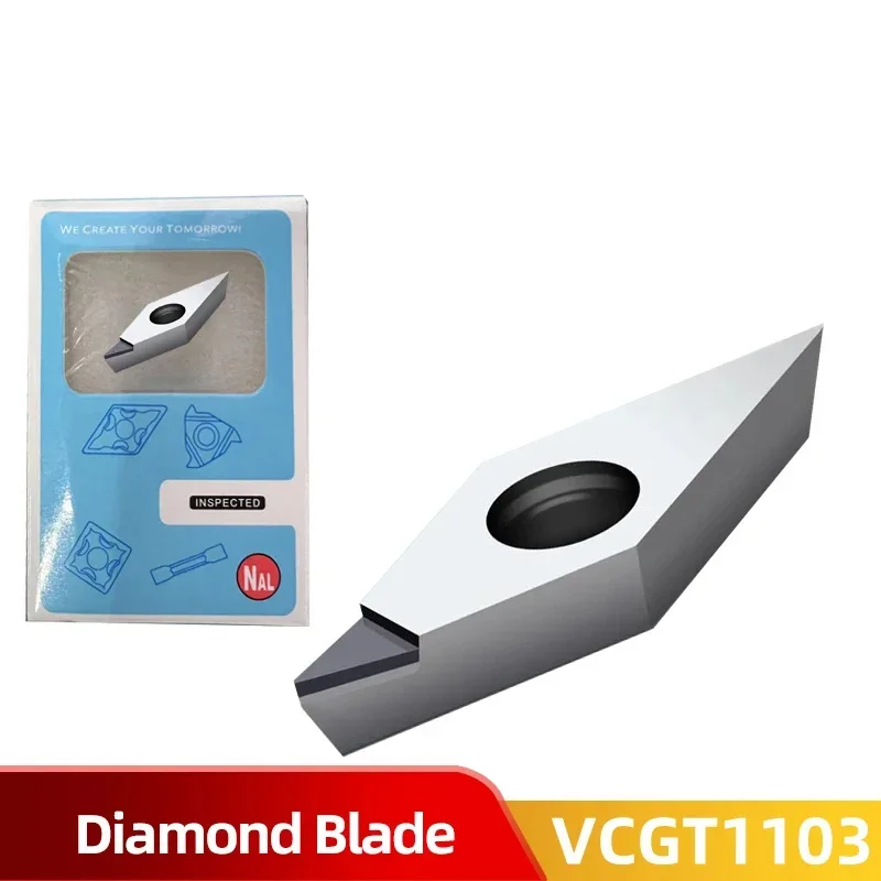VCGT 110302 VCGT 110304 Elmas Uçlu VCGT 110302 110304 PCD Alüminyum Alaşımlı Parmak Freze Aracı CNC Karbür CBN Torna Tezgahı
