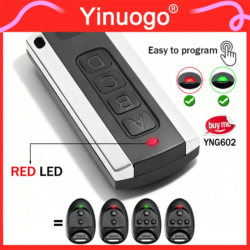 

YNG602 для SPACE SP2 пульт дистанционного управления 433,92 МГц подвижный код SPACE SP4 ворота пульт дистанционного управления устройство открывания гаражных ворот ручной передатчик
