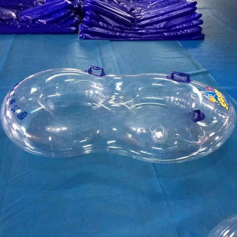 Transparent inflatable floating water camping raft tent shoal PVC inflatable water slip ring single ring double ring suitable