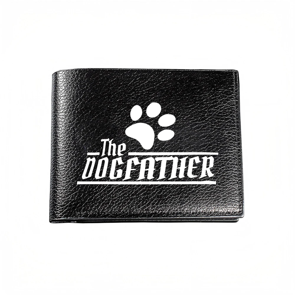 The Dogfather Paw Print Design Men's Wallet Card Holder Casual Business Fashion Accessory