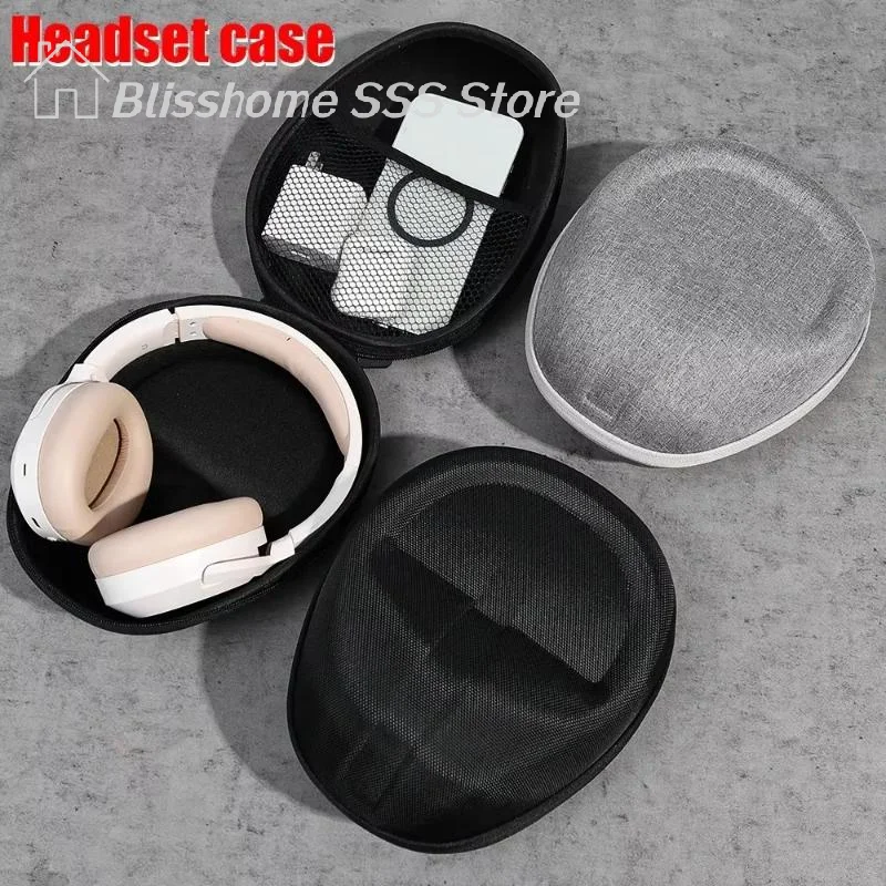 【S】High-capacity Headset Headphone Case Travel Earphones Shockproof Storage Box EVA Headphone Protective Bag Universal