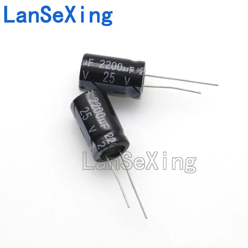 Capacitor eletrolítico, 25V2200 Inline, 13x20mm, 25V2200UF