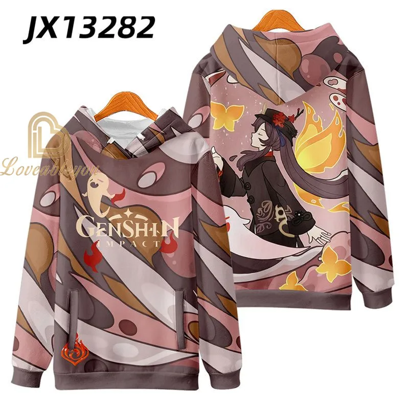 Genshin Impact Cosplay Costume Anime Hoodies Ganyu Gorou Funny Cartoon Graphic Hoodie Harajuku Manga Sweatshirts Unisex