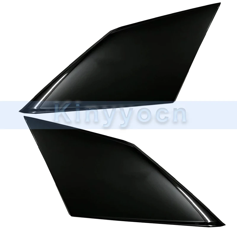 1Pair Black Or Grey Car C-pillar Cover For Audi Q2 2017-2024 Exterior Trim Triangular Cove Panel