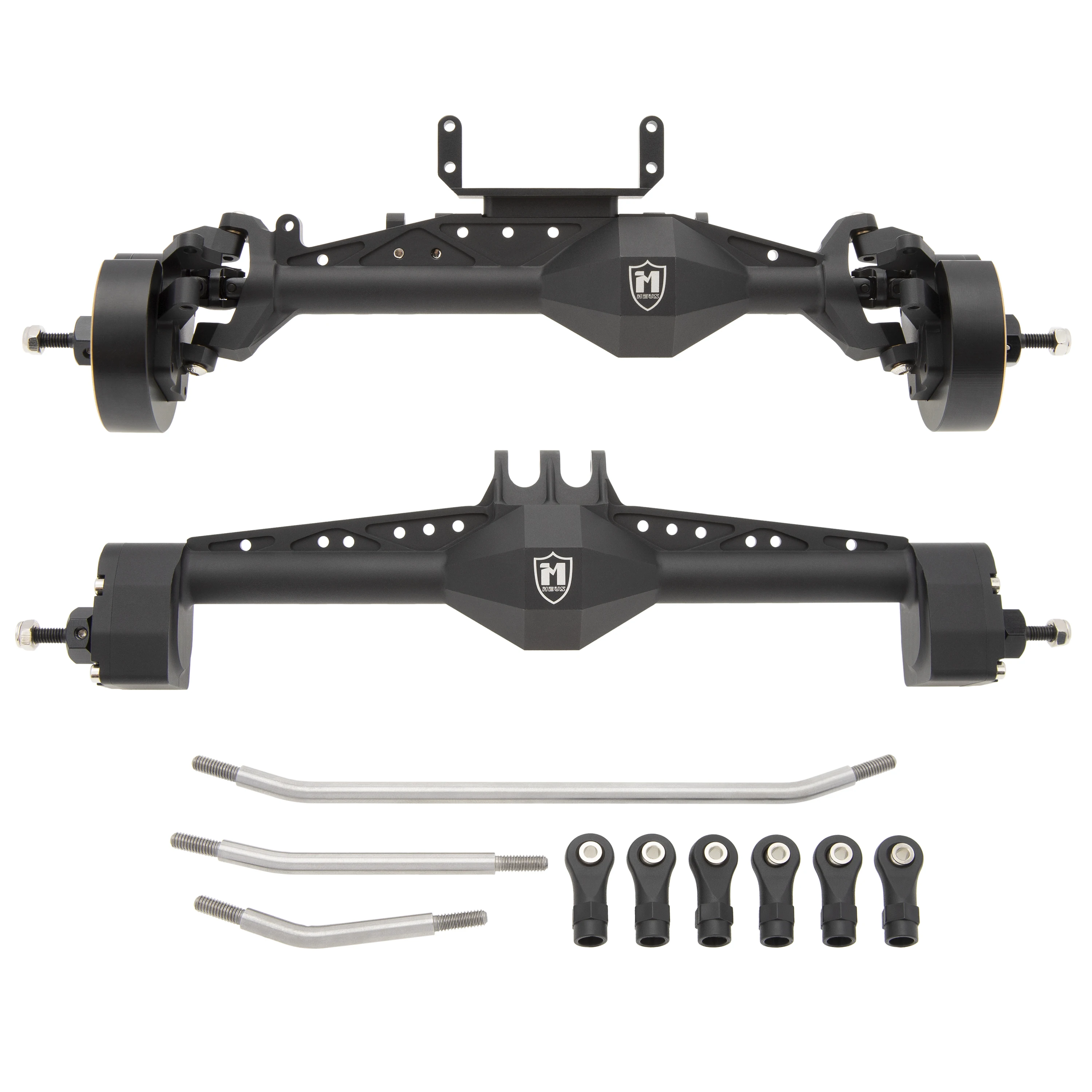 MEUS RACING Capra 1.9 Portal Axles Kit with Isokinetic 3-Section CVDs and Ackerman Steering Structure for Axial Capra 1.9 4X4