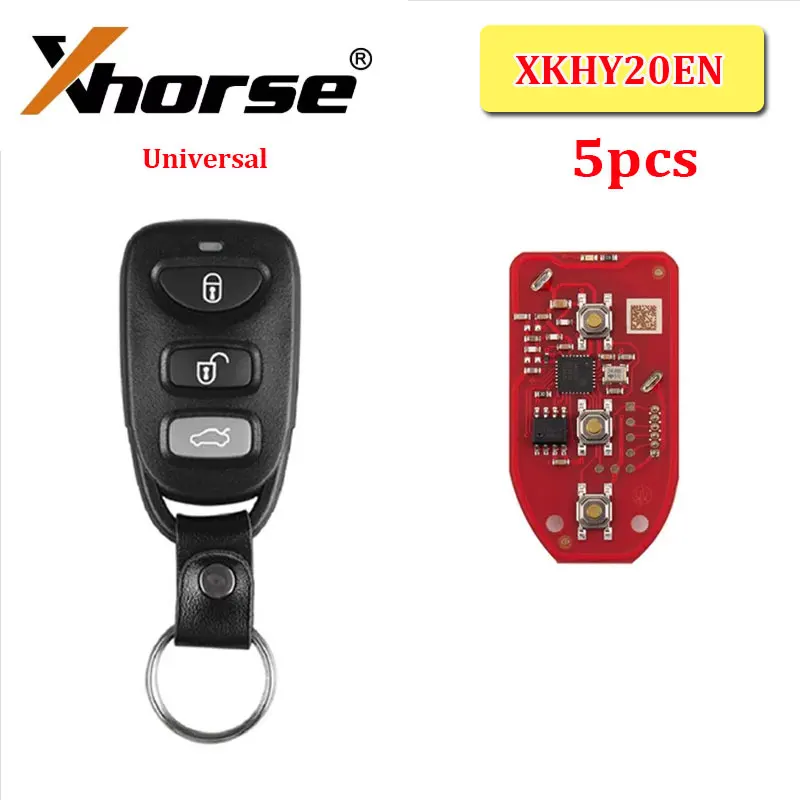 5pcs XHORSE XKHY20EN Wire Car Remote Key for Hyundai Type 3 Buttons Second Generation Universal Remote Key for VVDI Key Tool
