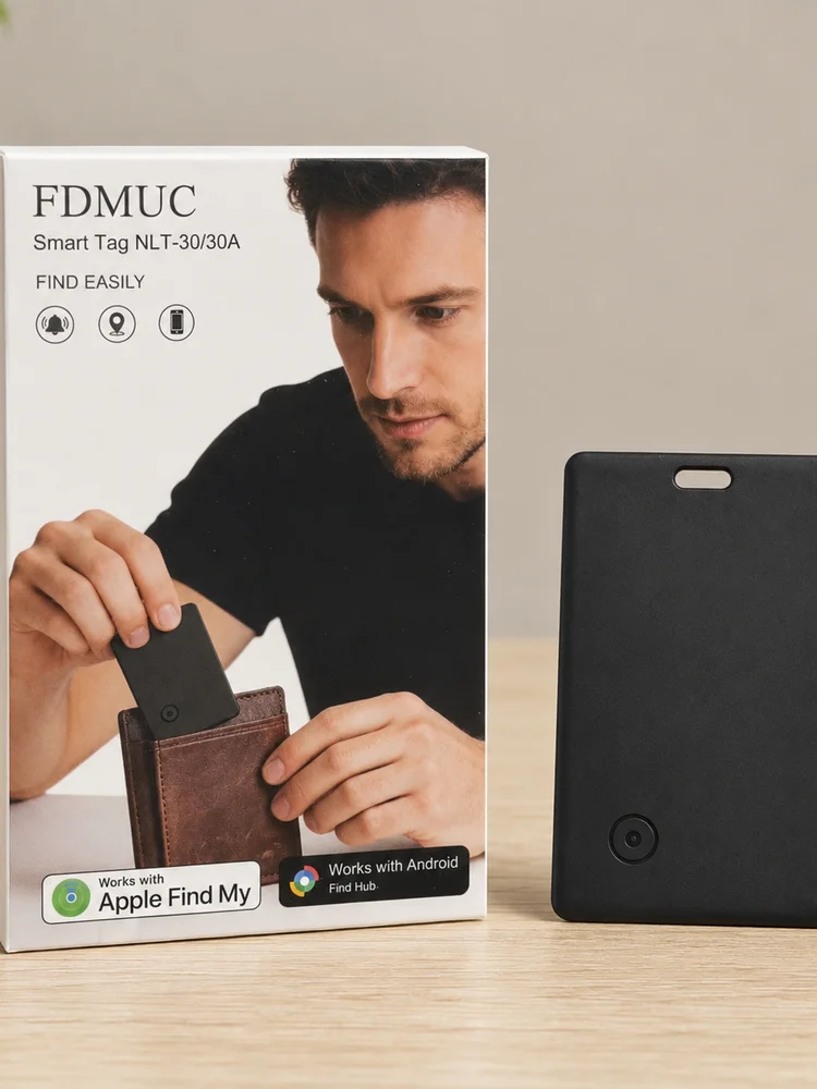 Ultra Thin Credit Card Size Wallet Tracker, Bluetooth Anti-Lost Locator Compatible with Apple Find My & Android Devices, Smart T
