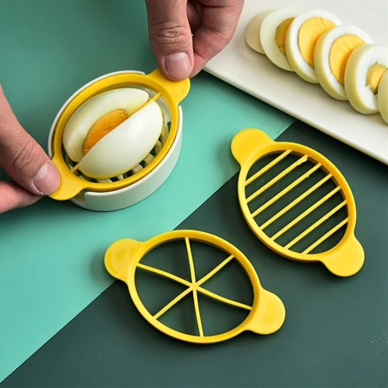 4pc Egg cutting artifact Kitchen Preserved eggs cutting cutter Multi functional household three in one Century egg cutter