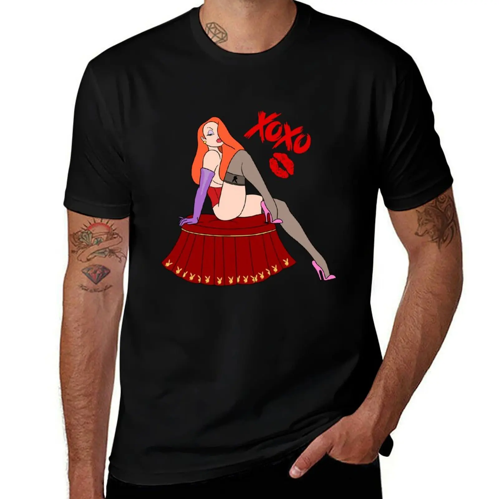 Jessica Rabbit XOXO T-Shirt t shirts for man pack white t shirts designer man t shirt heavy cotton T-shirt