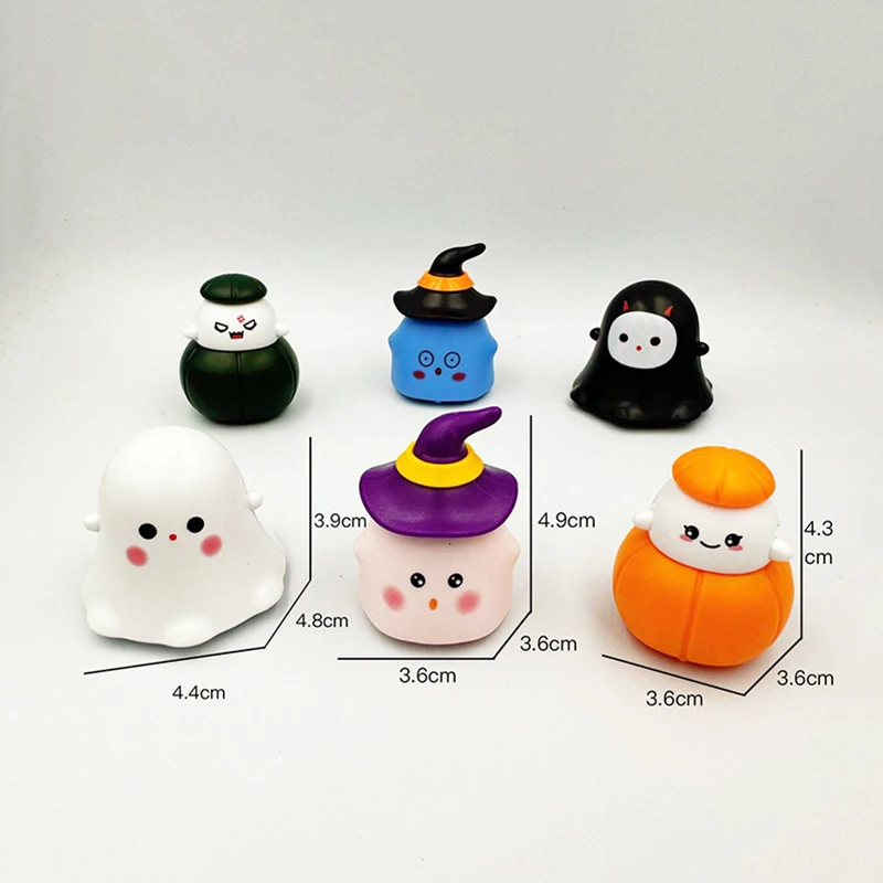 5Pcs/bag Cartoon Mini Halloween Q Version Pull Back Car Toys Kids Cute Wacky Toy Car Holiday Party Decoration Children Fun Gifts