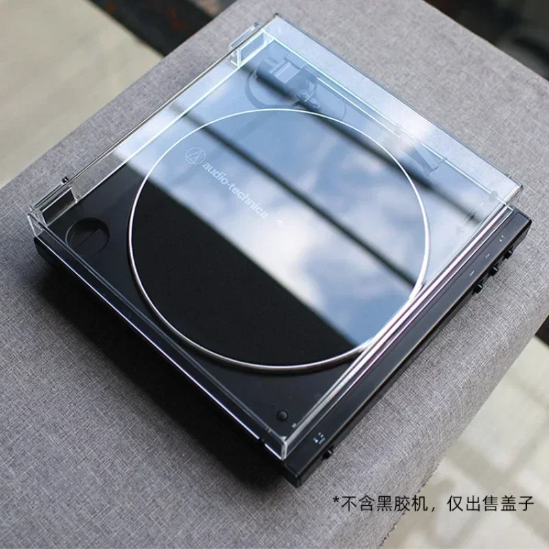 Black vinyl record player transparent acrylic dust cover suitable for iron triangle