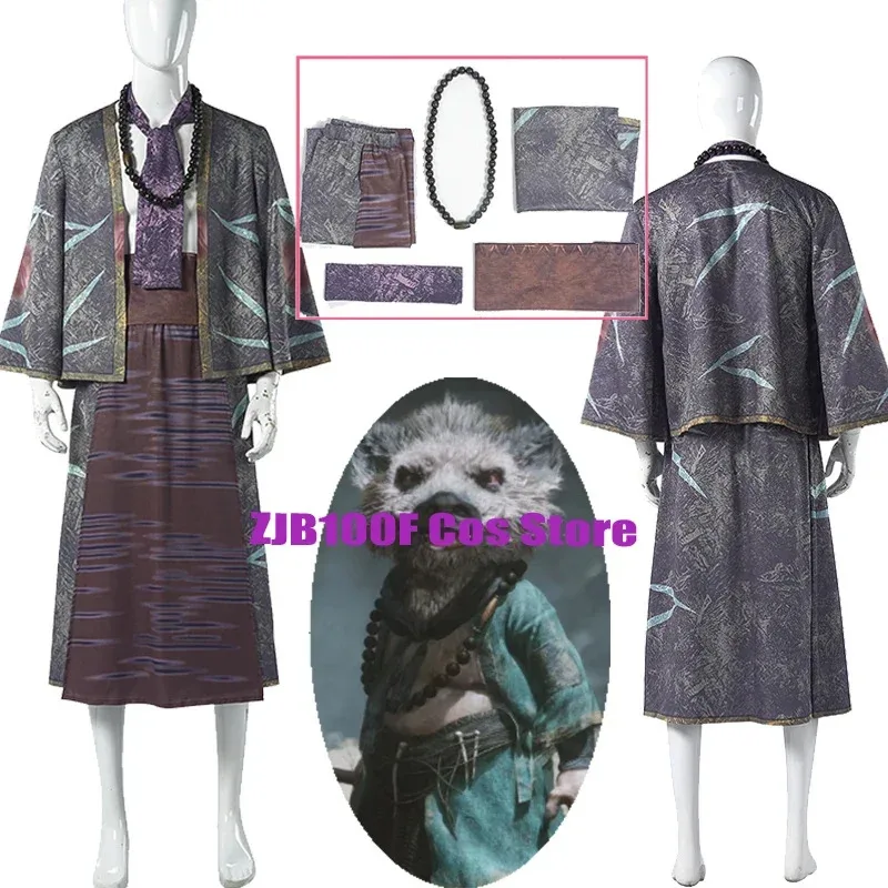 

Zhu Bajie anime cosplay Black Myth: Wukong costume Marshal Tianpeng uniform robe beads set party rode play outfit for men