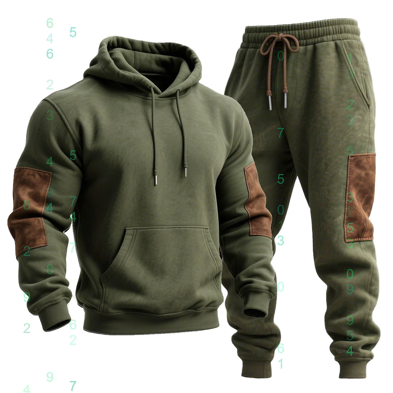

Men's Hooded Color Block Tracksuit Set, Men's Casual Jogging Suit Matching Set for Spring Summer