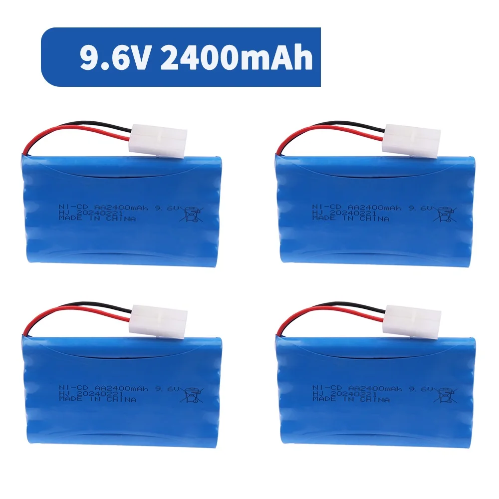 Ni-CD 9.6V 2400mah Battery For Rc toys Car Tank Train Robot Boat Gun Spare Parts AA 9.6 V 1000 mah upgrade Rechargeable Battery