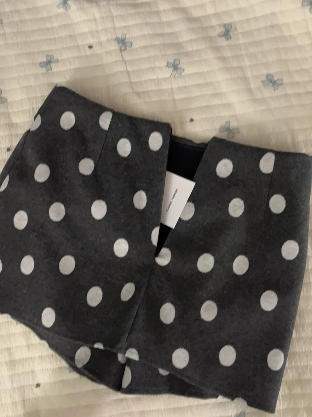 American Hot Girl Gray Polka dDot Culottes for Women Autumn Sexy Anti-empetied Slimming Short Skirt