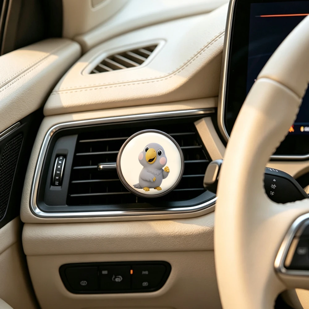 Lovely Cartoon Parrot Bird Car Air Vent Clip Cute Interior Ornament Air Outlet Decoration Best Friend Birthday Gift For Girls