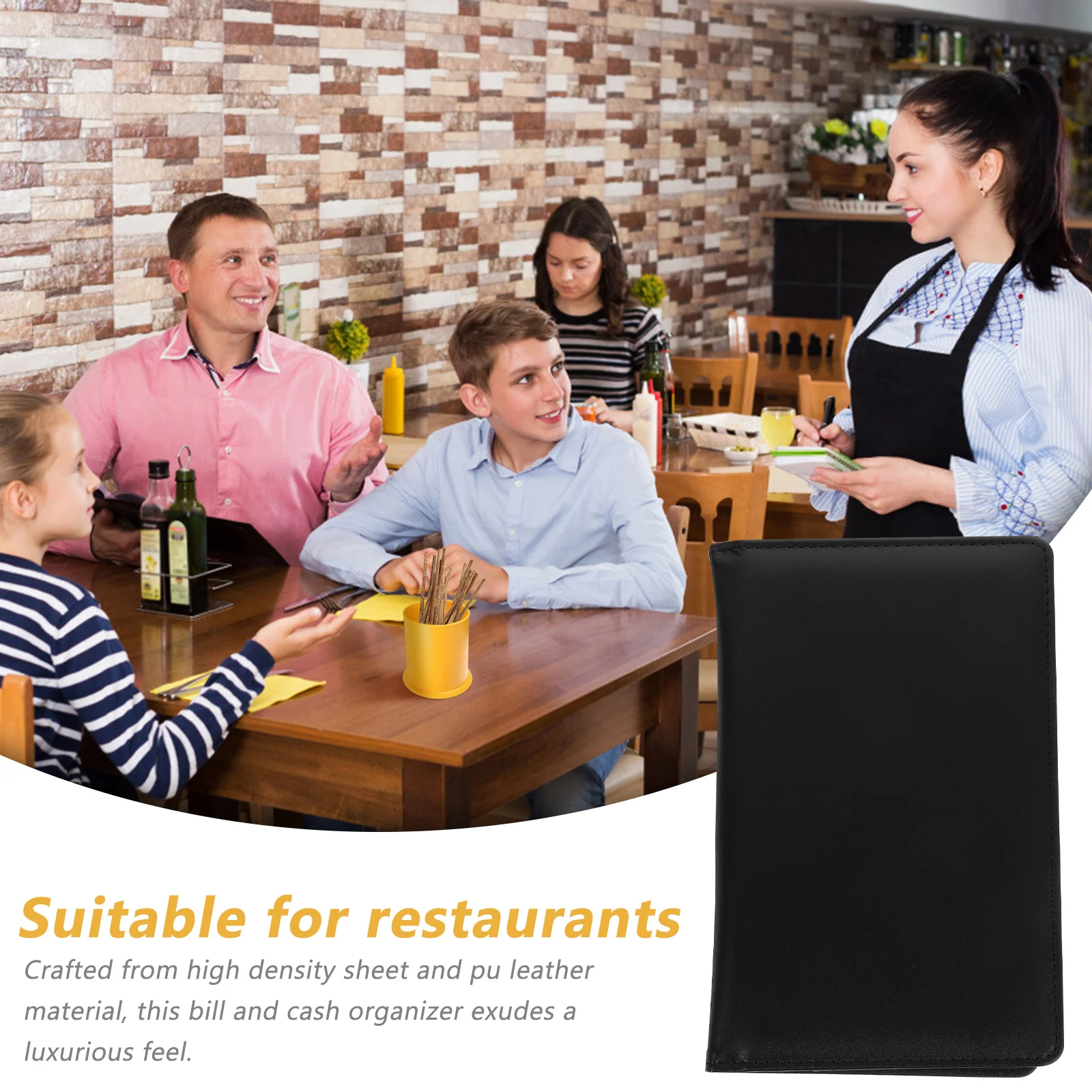 

Menu Bill Clipboard Pu Office Hardboard Writing Board File Organizer Cash Holder For Waitress Server Portable Document