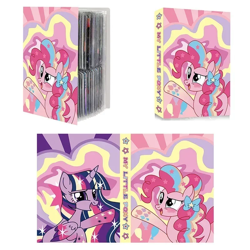 240 PCS My Little Pony Twilight Sparkle Applejack Card Album Map Letter Folder Binder Notebook Game Collection Gift Toy Card