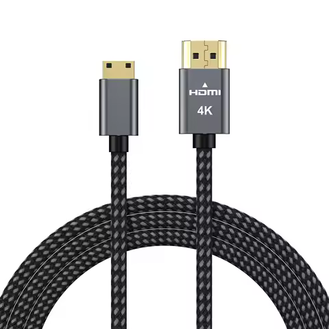 Mini HDMI to HDMI Cable High Speed 4K 60Hz2.0 Cord Compatible with TV box