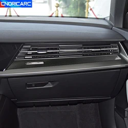 Car Styling Co-pilot Storage Box Decoration Strip For Audi A3 8Y 2021-2022 LHD Carbon Fiber Color Interior Cover Trim
