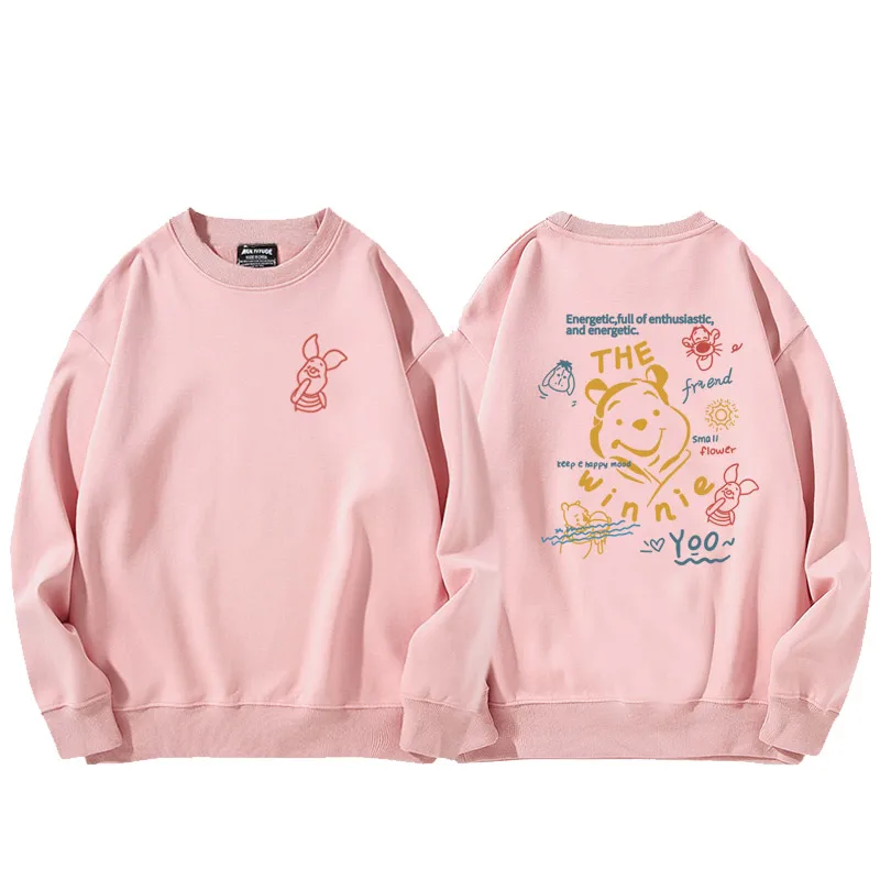 2025 جديد ويني ذا بوه على الوجهين مطبوعة زوجين ارتداء سترة الخريف والشتاء زوجين سترة قسط IFashion سترة #3