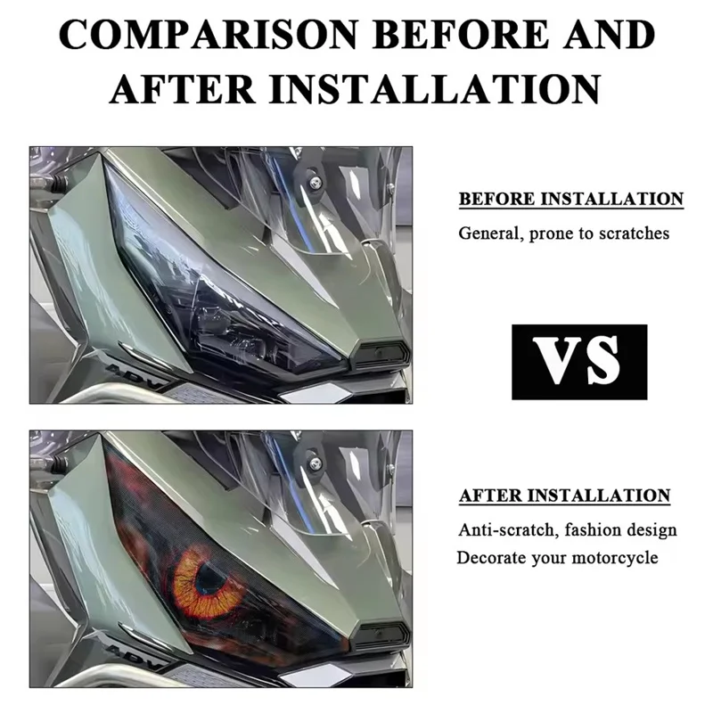 Waterproof Motorcycle Headlight Guard Stickers Motorbike Head Light Decal Protection For Zontes 368G 368 G 368g 2024 Accessories 2