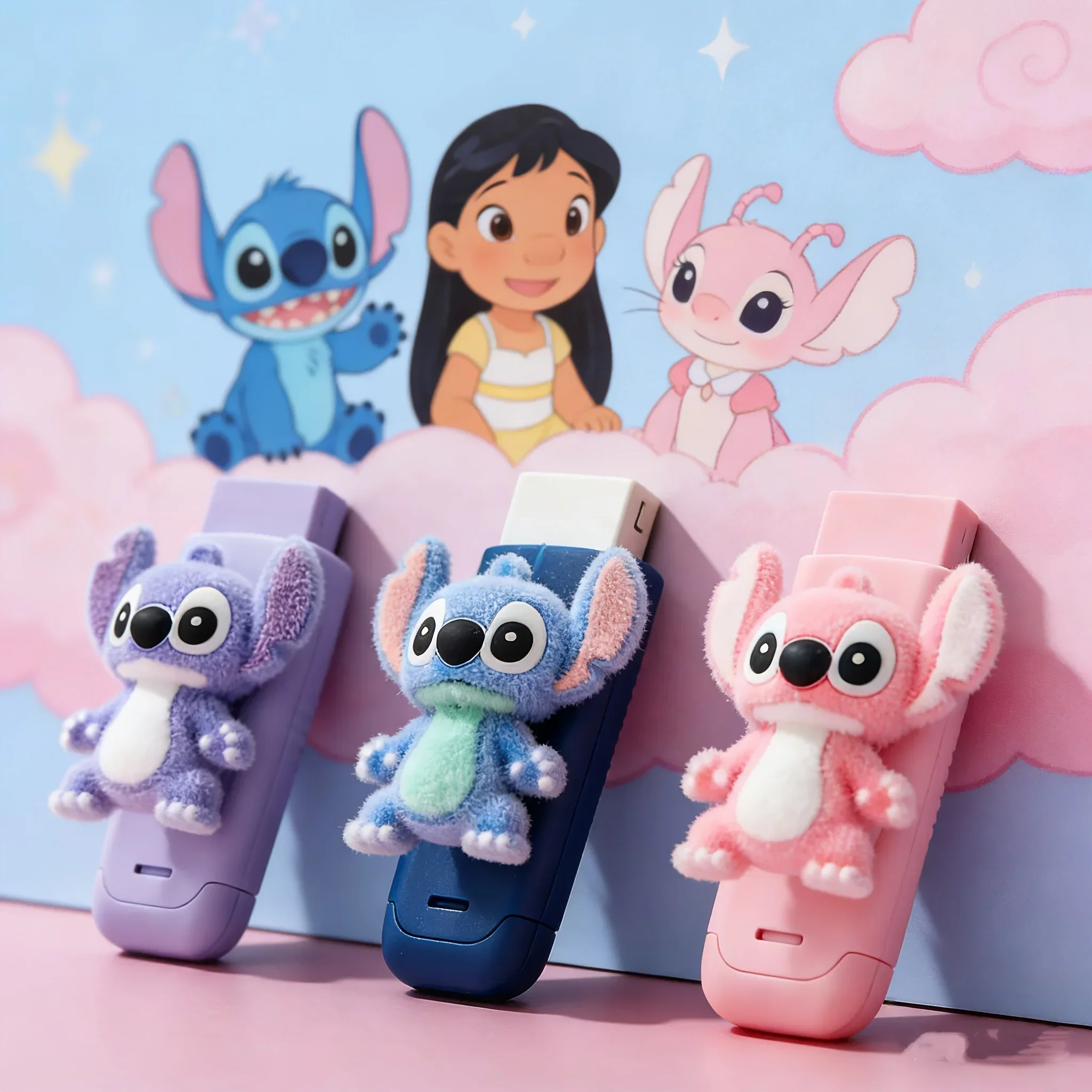 Disney Stitch Eraser, Designed for Pencils, Is Durable And Easy to Clean, Featuring Vibrant Colors for Office Supplies，Sticker