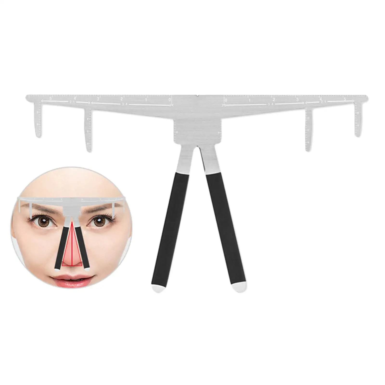 Eyebrow Ruler Caliper Stainless Steel Stencil Shaping Tool Measure Balance Extension Classic for Salon Eyebrow Design
