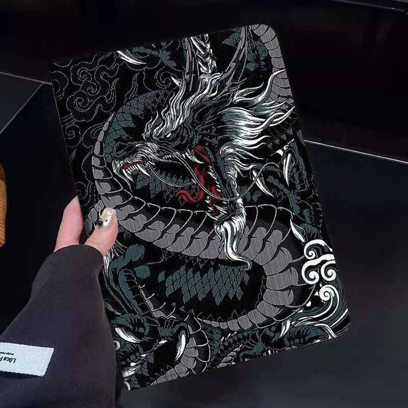 

Chinese Dragon Pattern Art Gift Tablet Case For Huawei Honor MatePad MediaPad Air 5 6 7 11 V6 V7 V8 V9 X9 X8 T10 T10s C5e T5