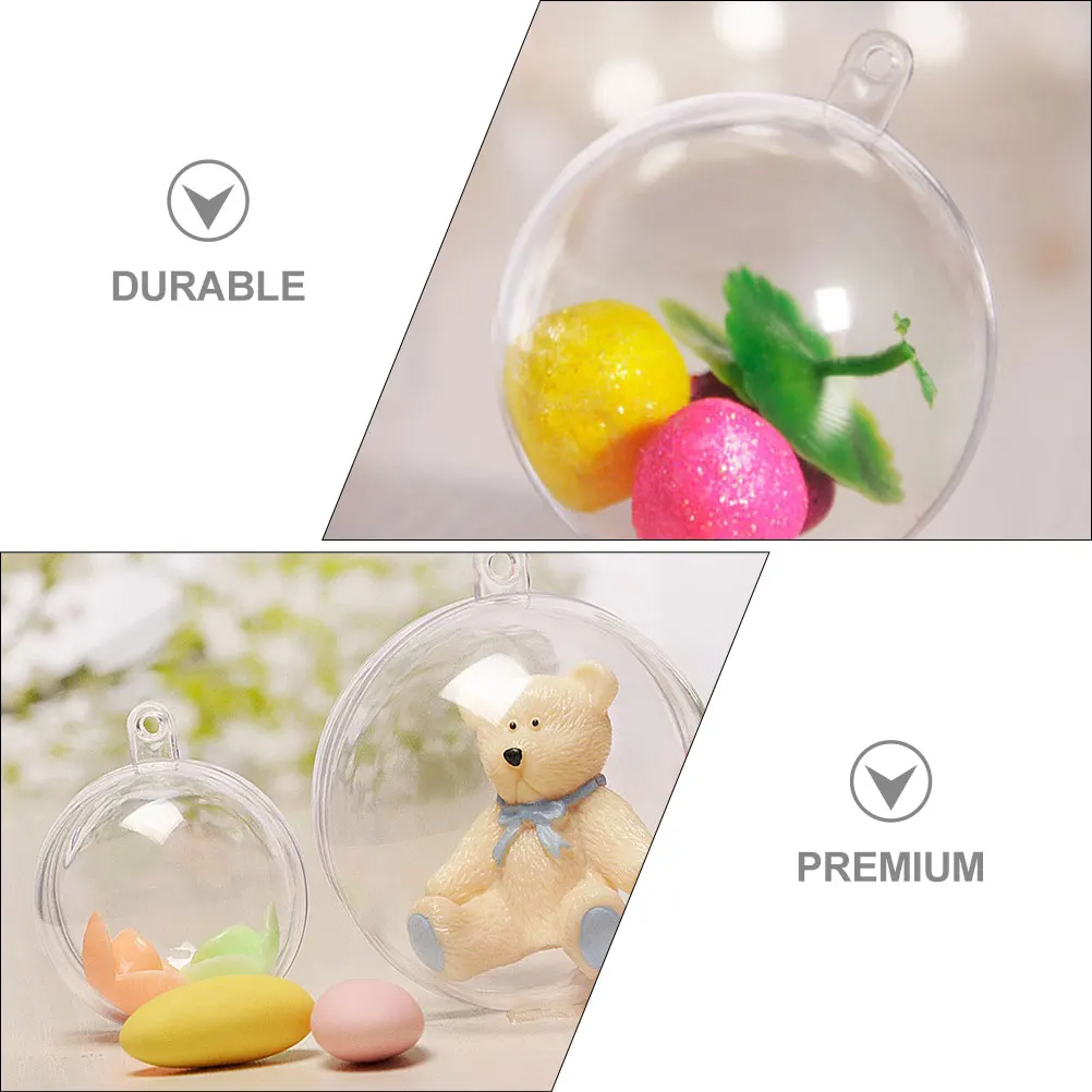 

30pcs Clear Balls Empty Clear Ball Fillable naments for Aquarium Decor Party Wedding Crafts Transparent Plastic