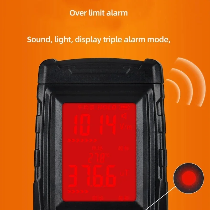 Imagem -04 - Medidor Handheld Digital Lcd Emf Testador de Radiação Eletromagnética Dosímetro Elétrico de Campo Magnético Detector Wt3121