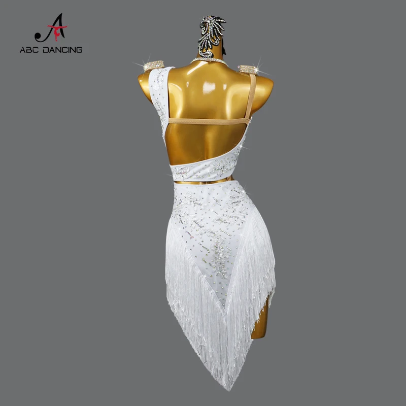 2024 New Latin Dance Skirt Wear Women Prom Competition Stage Costume Sexy Evening Party Dress Dancewear Girl Line Suit Customize