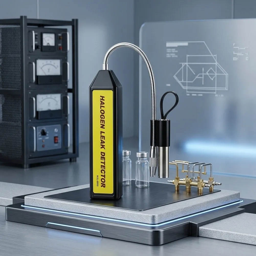 Cooling System Tester Halogen Leak Detector 7-Gear Adjustable Sensitivity Halogen Leak Detection Tool Detector