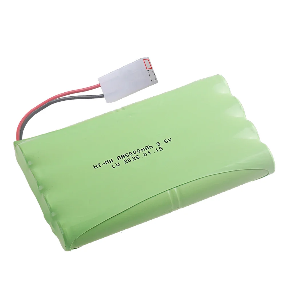 9.6V 5000mah Ni-MH Rechargeable Battery with Tamiya plug and Charger For Rc Cars Tanks Trucks toys NiMH 8*AA 9.6v Batteries Pack