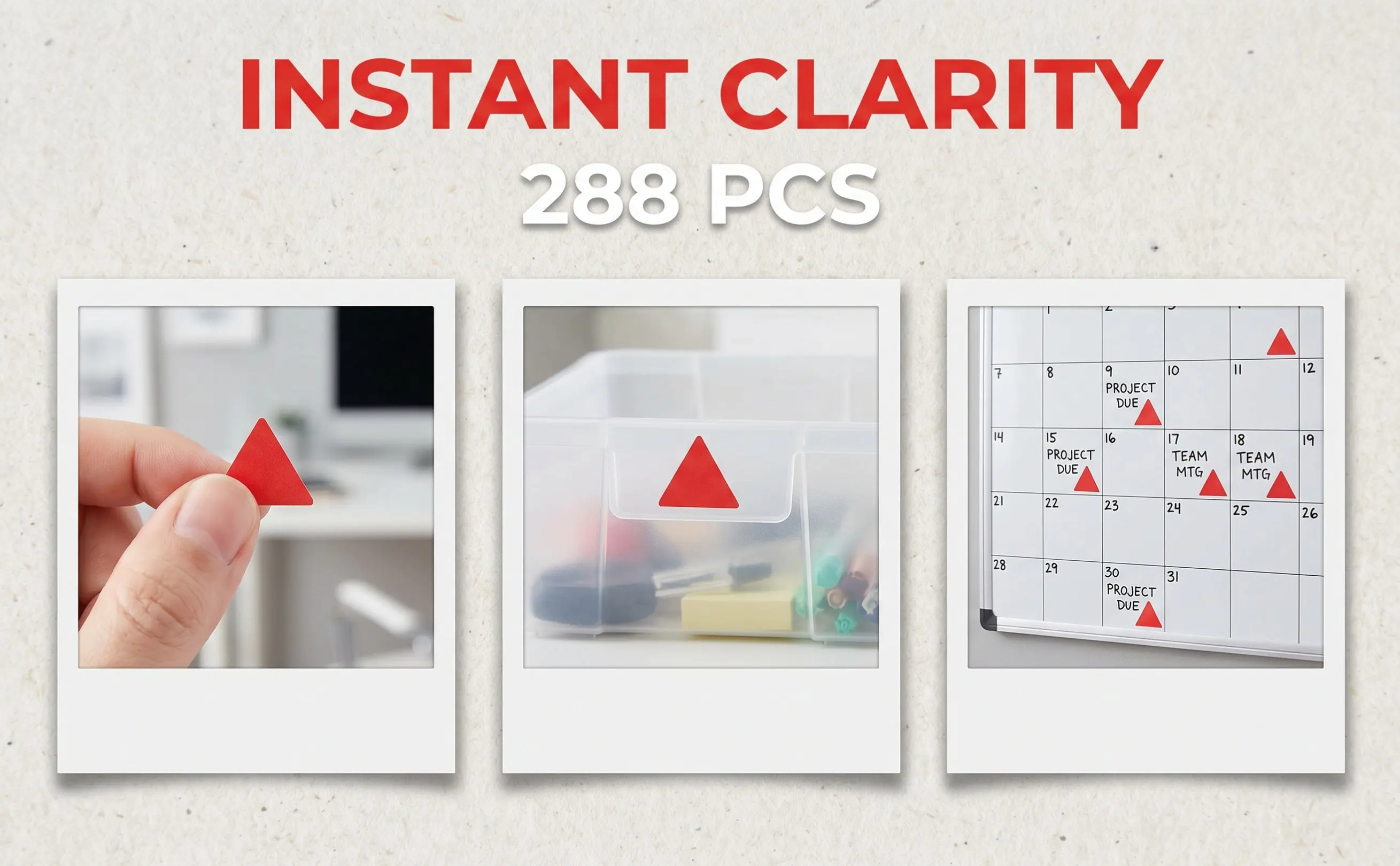 288Pcs Self Adhesive Label Stickers Decorative For File Organizing Book Classification Triangle Self-adhesive