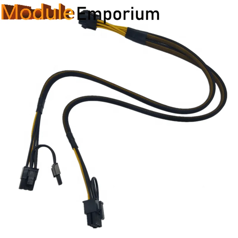 Video Card 6pin PCI to dual PCIe 8 6+2 pin Motherboard Graphics PCI-e VGA Splitter Hub Power Cable 16awg