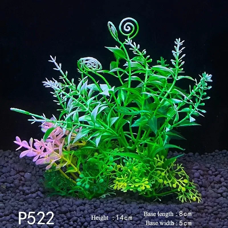 Artificial Aquarium Decor Plants Underwater Plastic Plants Ornament Aquatic Plant Fish Tank Grass Decoration Accessories 14cm gallery 4