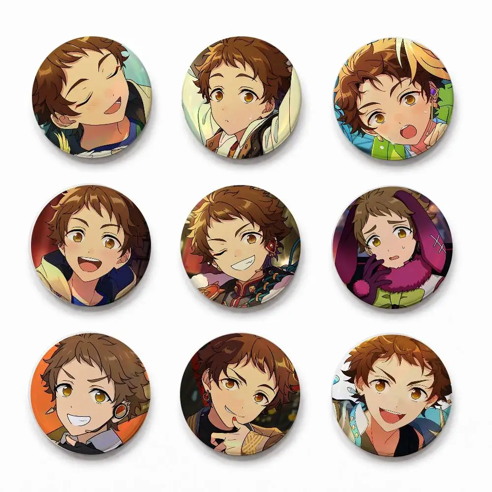 Mitsur-u Tenma-s Anime Round Button Badge Pin Set Anime Cartoon Game Music Cool Fashion Brooch For Backpack Clothes Hat