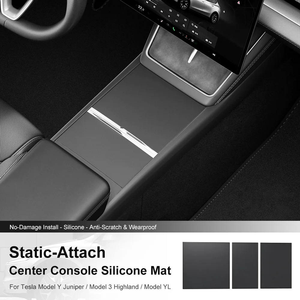 Central Panel Silicone Pad Electrostatic Adsorption Anti-scratch Protective Cover for Tesla Model 3 Highland/Y Juniper/Model YL