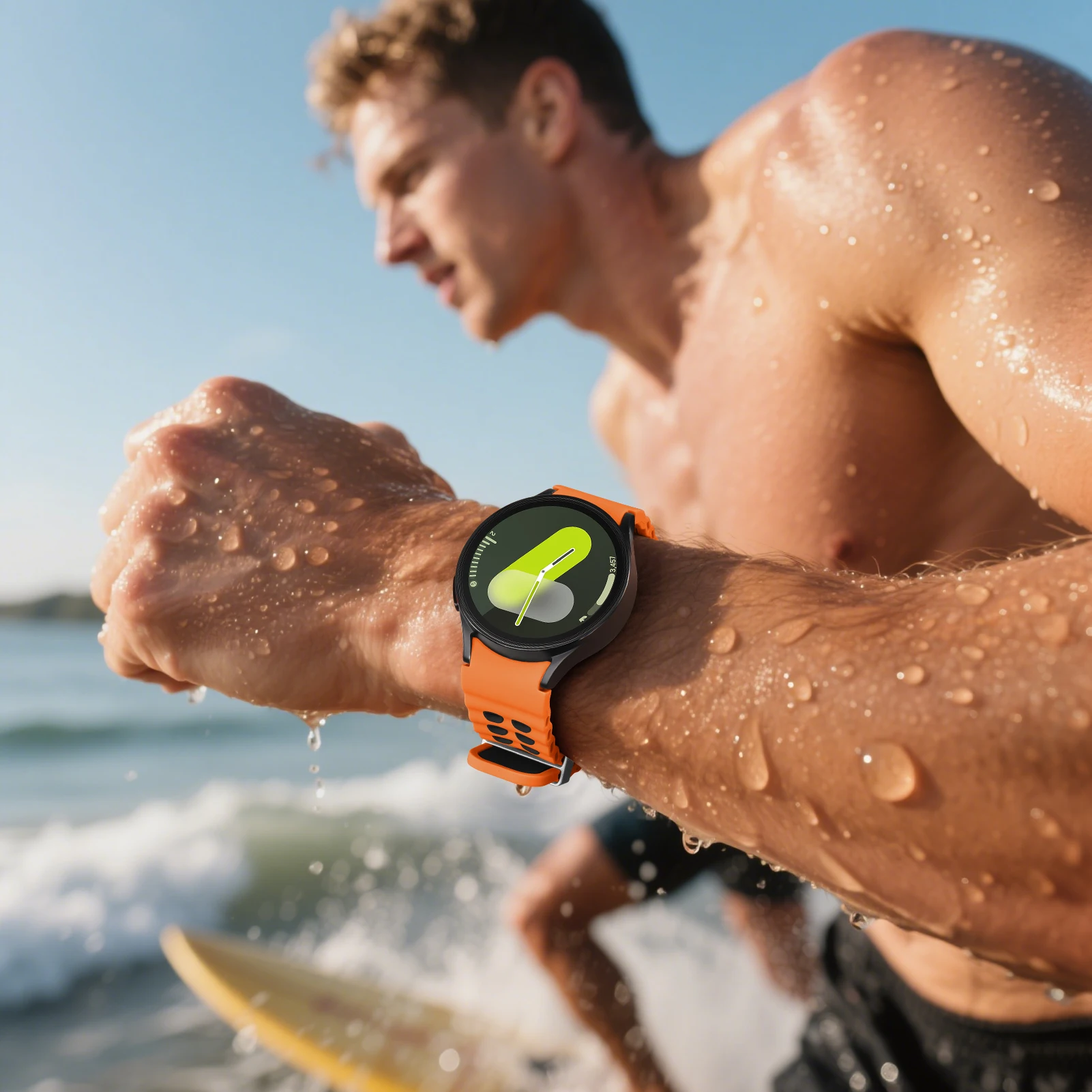 Band for Samsung Galaxy Watch 7 straps No Gaps Sport Silicone Marine Bracelet Galaxy Watch FE/6 4 Classic/5 Pro Bands 44mm 40mm