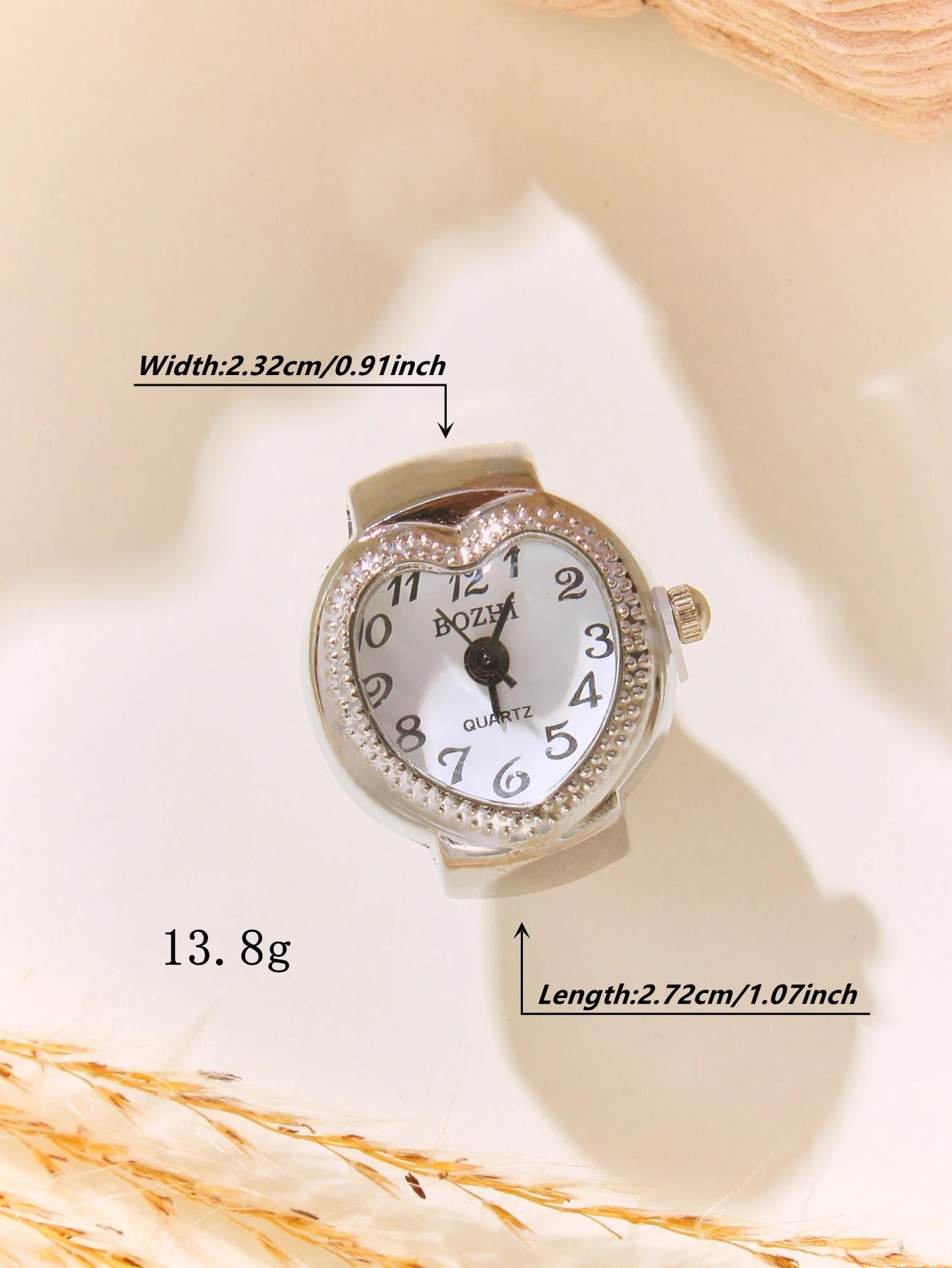 Heart Finger Ring Watch Round Creative Quartz Watches Fashion Couple Watches Accessories