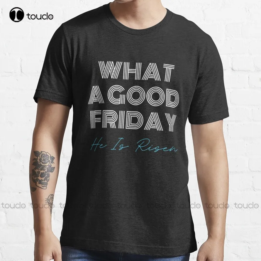 What A Good Friday He Is Risen 2022 Trending Easter Palm Sunday T-Shirt Mens Muscle Shirt Funny Art Harajuku Streetwear Cartoon