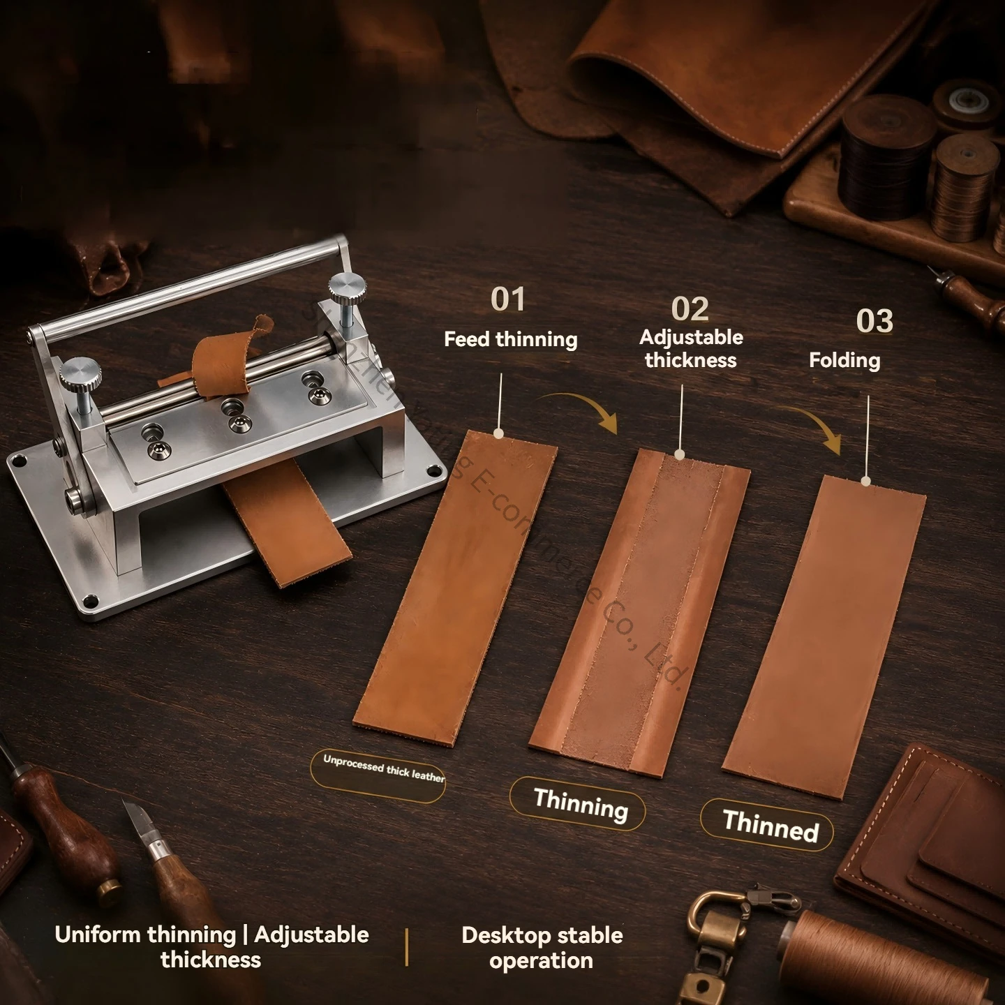 Leather Thinning Machine Belt Bearing Scale DIY Leather Goods Belt Leather Shovel Thin Vegetable Tanned Cowhide Sheepskin