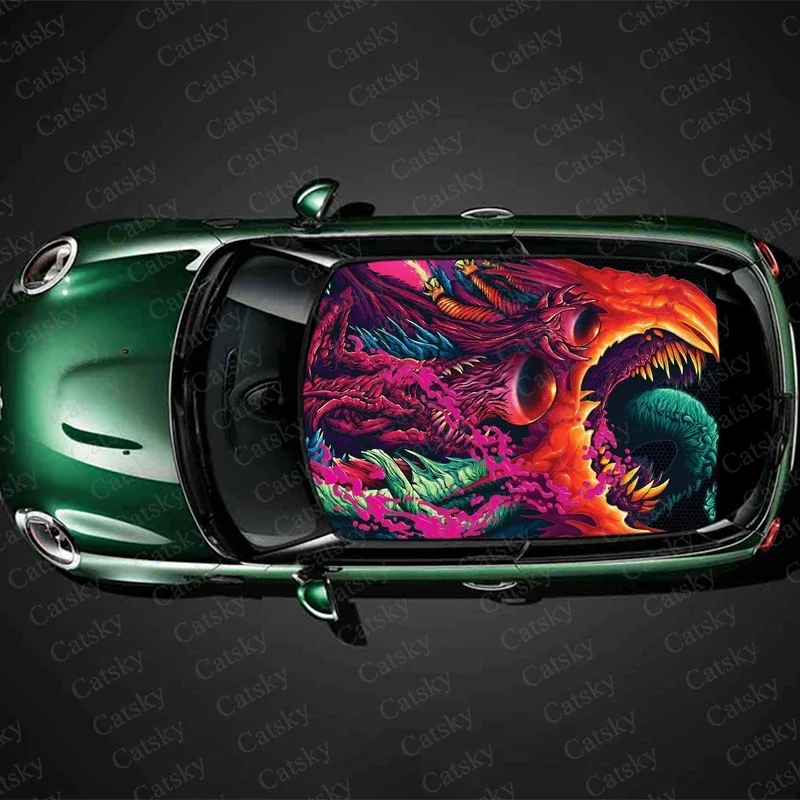 

hyper beast Car roof sticker wrap racing SUV accessories packaging painting PVC car accessories graphic decals