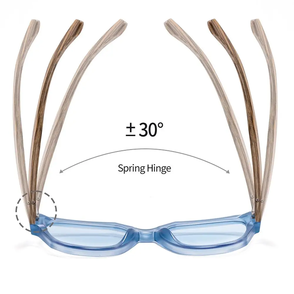 CATERSIDE Vintage Herren-Sonnenbrille mit quadratischem Rahmen, Holzbein-Design, Sonnenbrille für Damen, Outdoor-Reise- und Fahrbrille, UV400 – Detail 6
