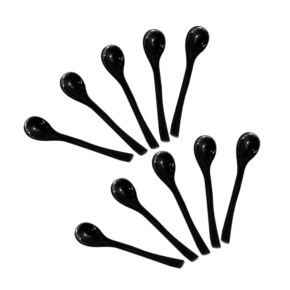 10Pcs Mini Ice Cream Spoon Resin Sturdy Small Decorative Mini House Kitchen Scene Display Layout Prop Accessories
