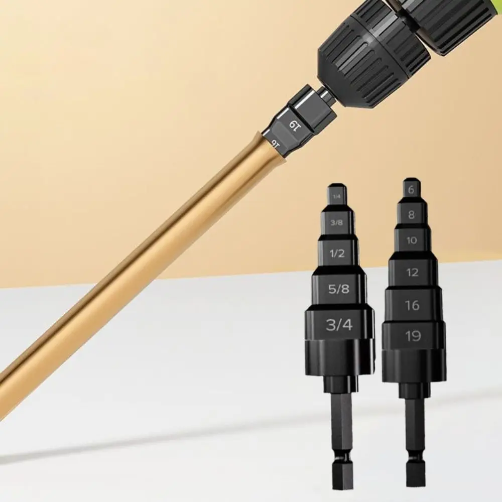 

2pcs Hexagonal Handle Copper Pipe Expander Drill Bit Flaring Tube Expanding Tool Swaging Tool Cr-V Tube Expander Brake Tubing
